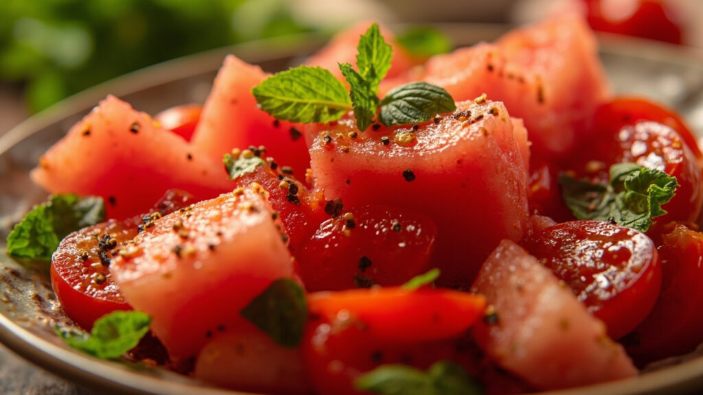 Spicy Watermelon Tomato Salad