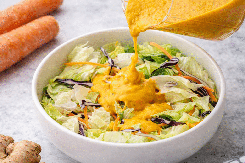 Homemade Carrot Ginger Dressing – The Star of the Salad