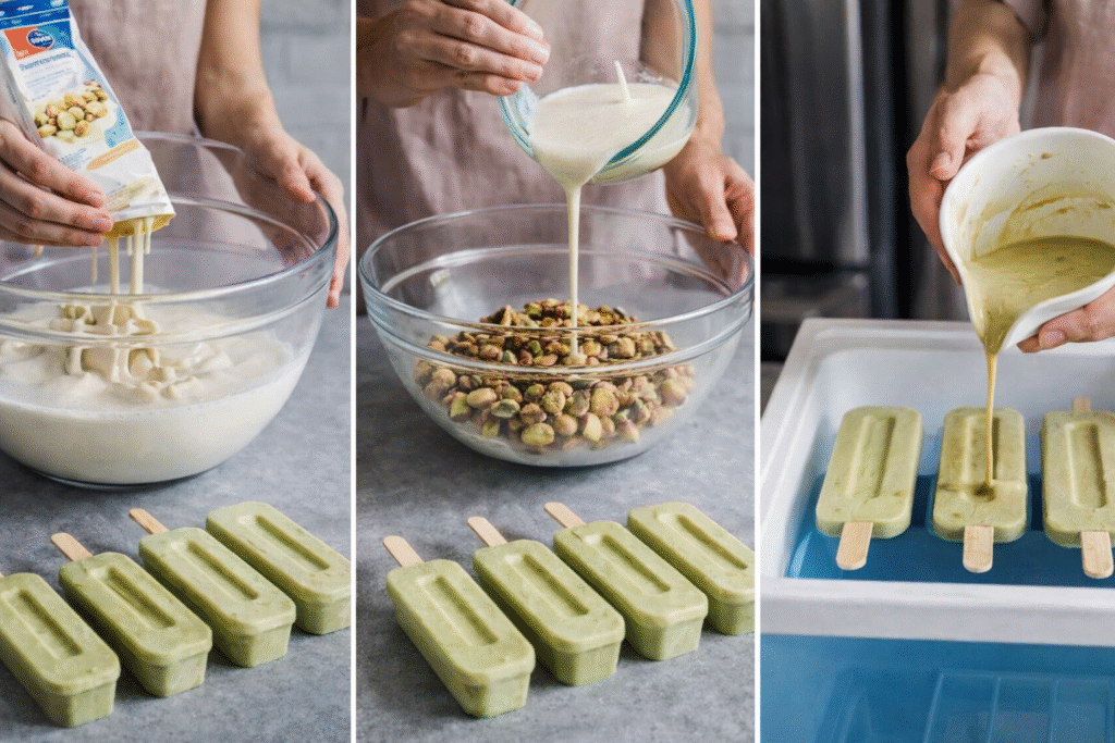 Step-by-Step Pistachio Joe Pudding Popsicle Recipe