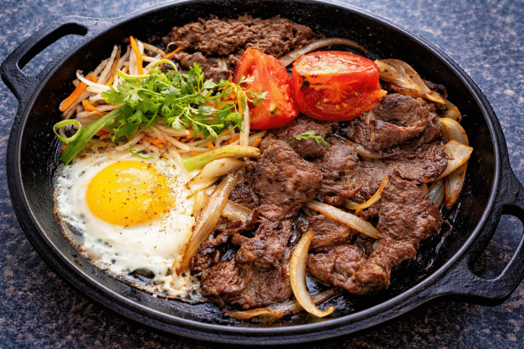 What is Pho Saigon Grilled Steak with Egg Roll