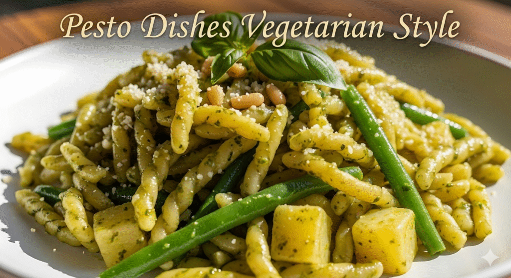 Pesto Dishes Vegetarian Style