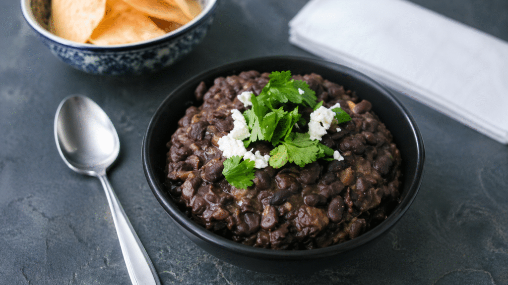 Refried Black Beans Recipe from Dry Beans (Traditional Way)